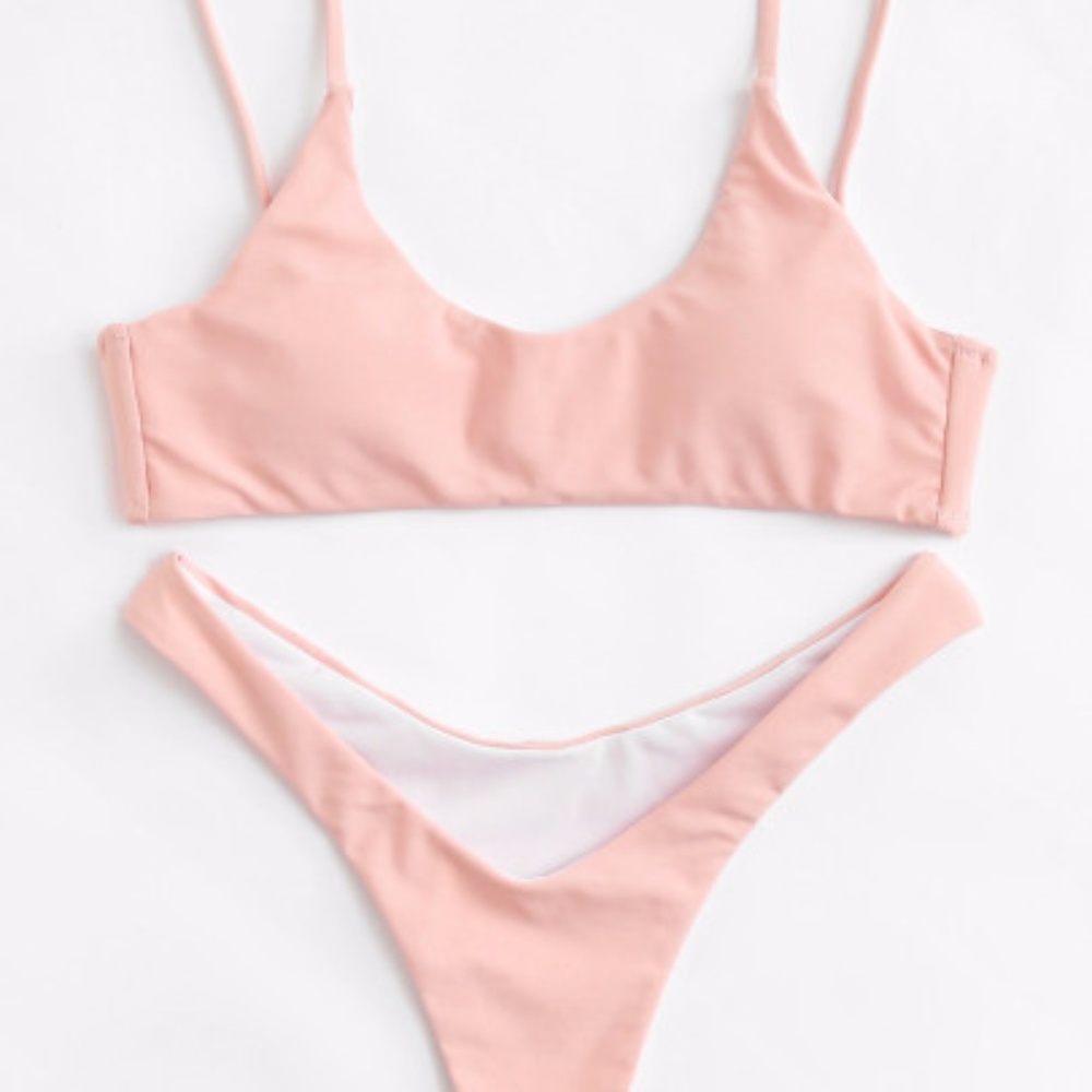 Nude High Leg Bikini Set
